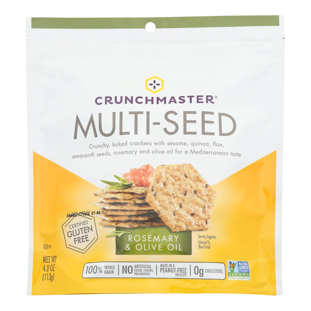 Crunchmaster - Multiseed Crckr Rsmry&olv - Case Of 12 - 4 Oz - Maras Green