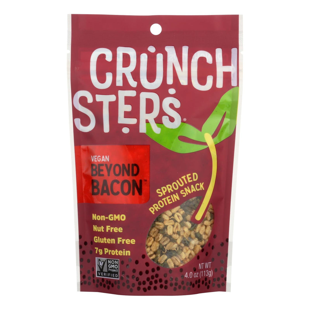 Crunchsters - Sprouted Protein Snack - Beyond Bacon - Case Of 6 - 4 Oz. - Maras Green