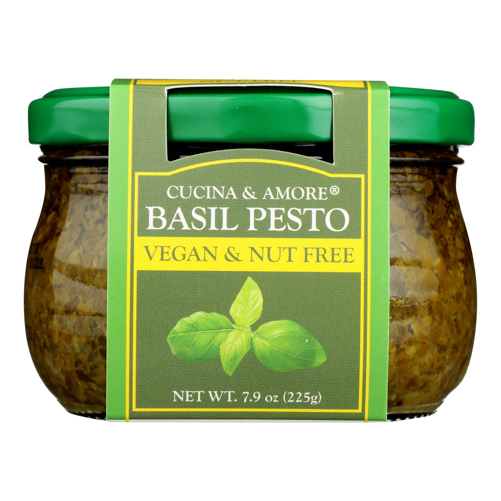 Cucina & Amore - Pesto Basil Vegn&nut Free - Case Of 6 - 7.9 Oz - Maras Green