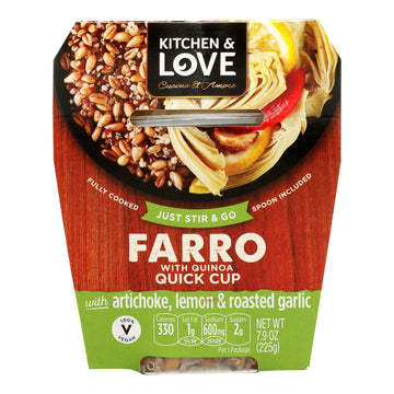 Cucina And Amore - Farro - Artichoke - Lemon - Garlic - Case Of 6 - 7.9 Oz - Maras Green