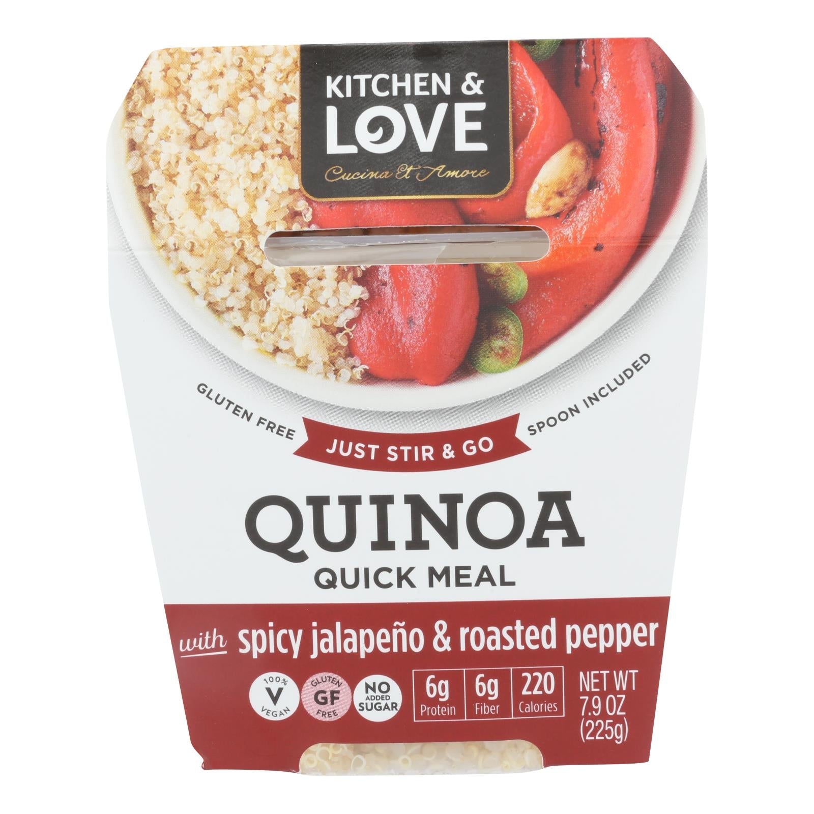 Cucina And Amore - Quinoa Meals - Spicy Jalapeno And Roasted Peppers - Case Of 6 - 7.9 Oz. - Maras Green