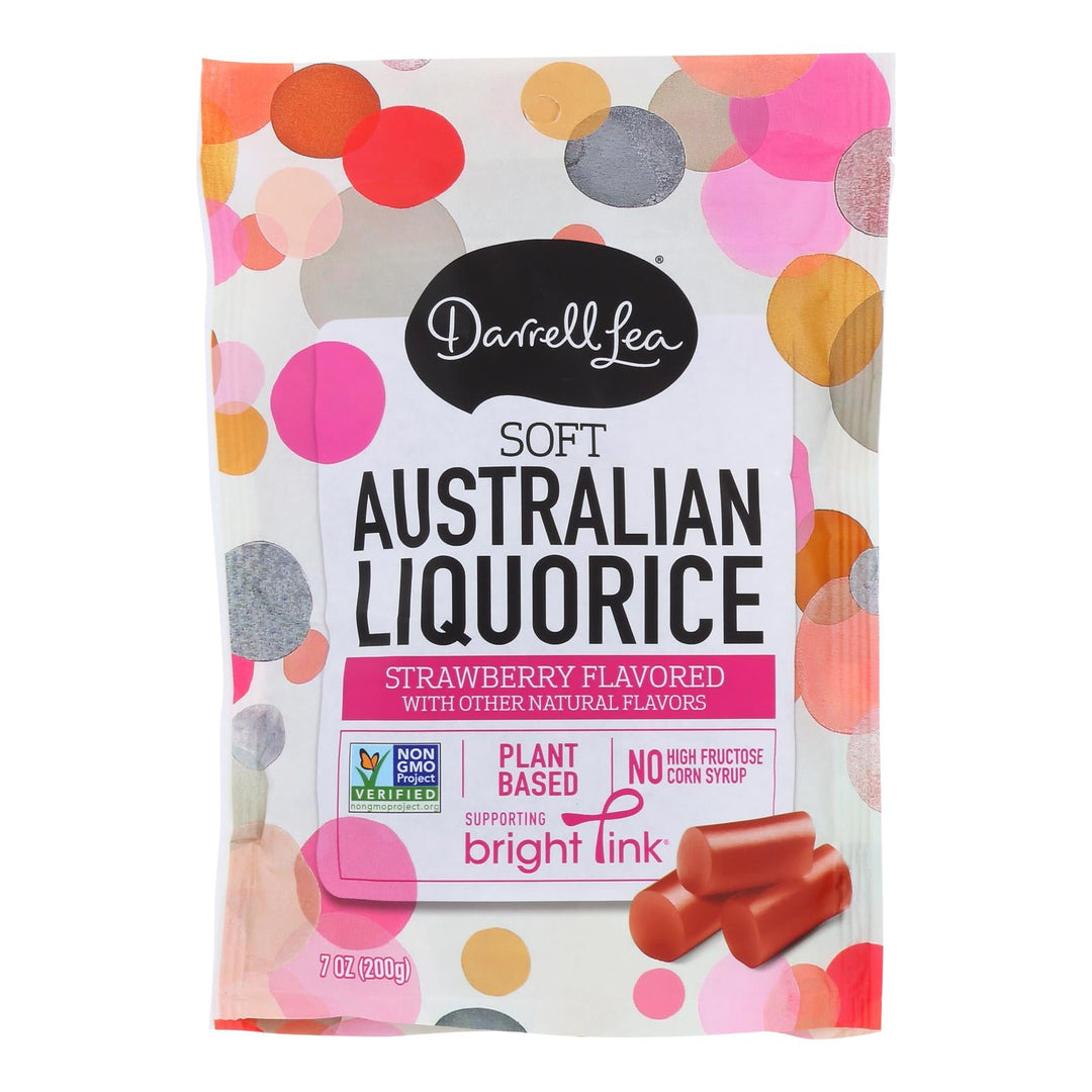 Darrell Soft Eating Liquorice - Strawberry - Case Of 8 - 7 Oz. - Maras Green