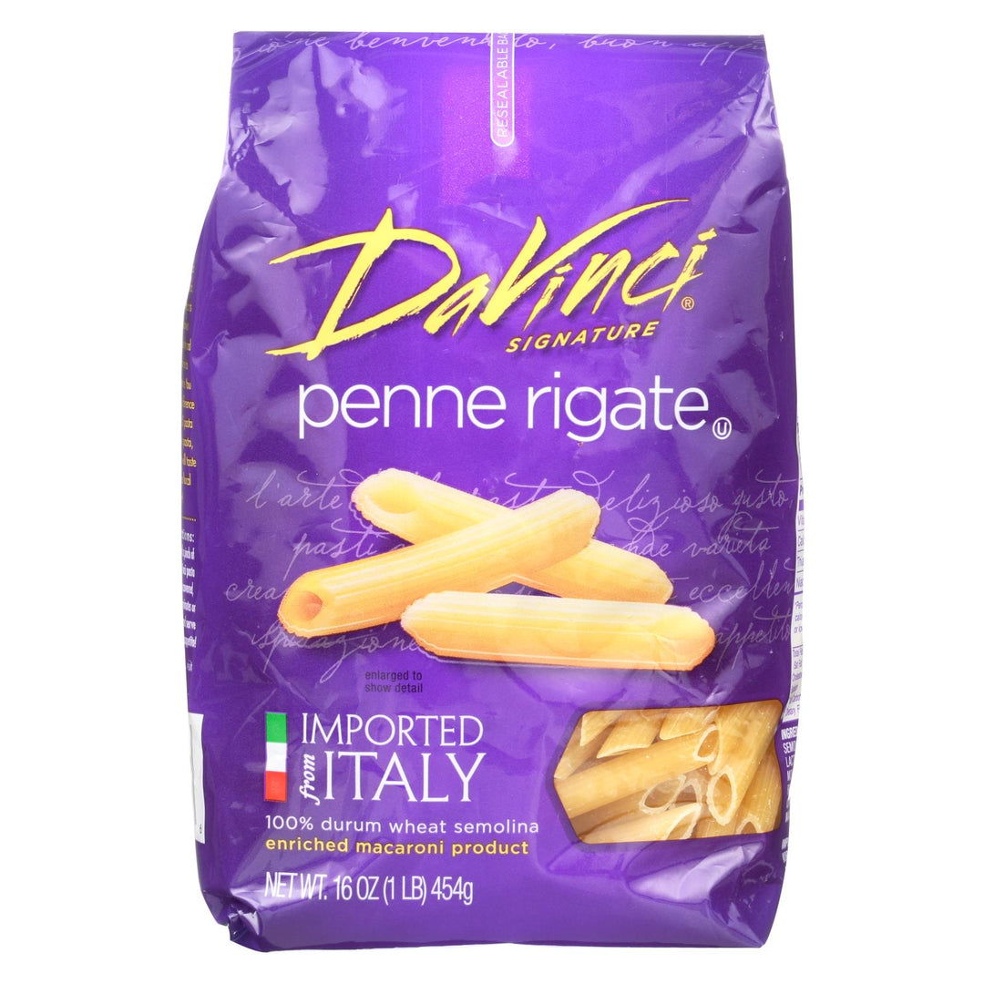 Davinci - Penne Rigate Pasta - Case Of 12 - 1 Lb. - Maras Green