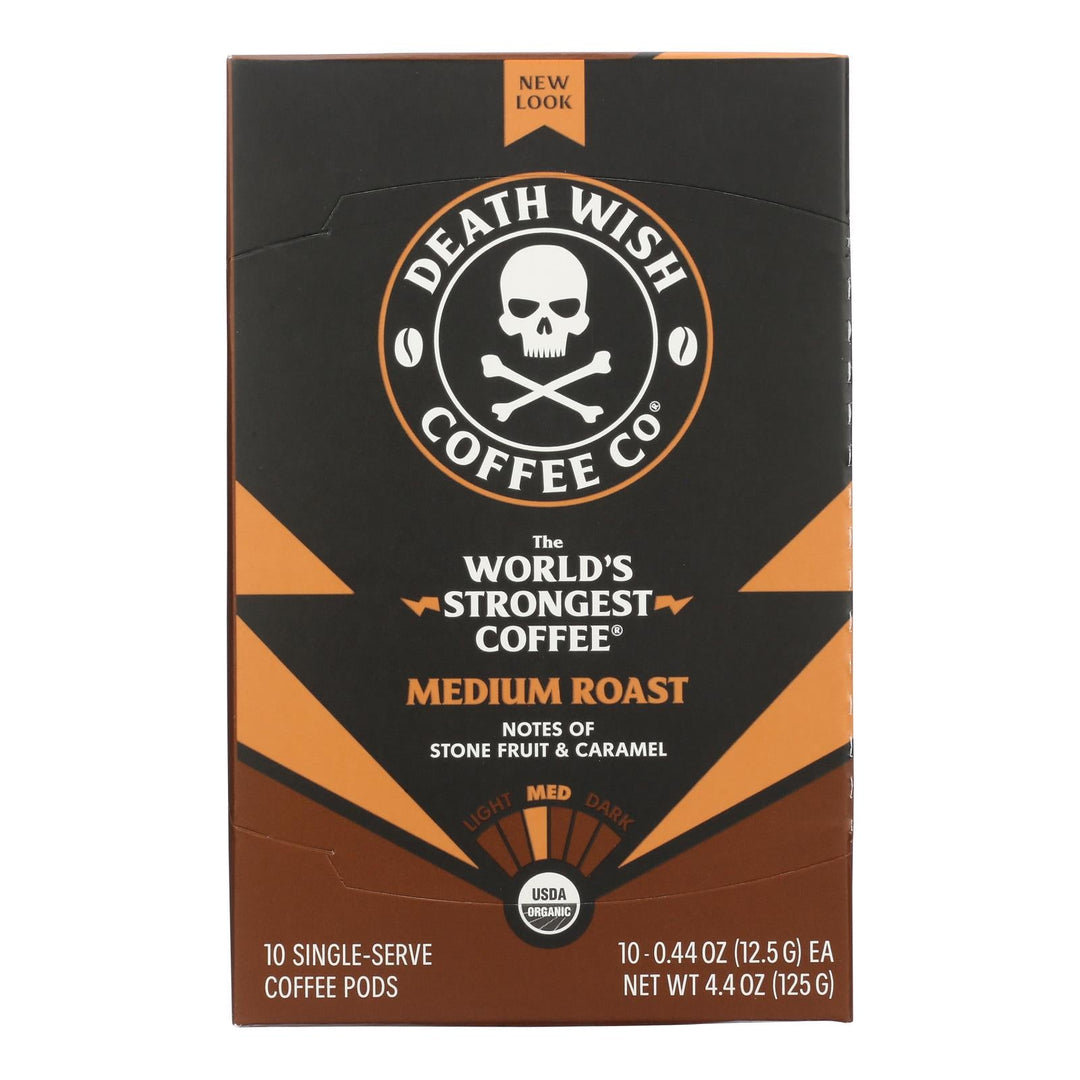 Death Wish Coffee - Coffee Medium Rst Single Srv - Case Of 6 - 10 Ct - Maras Green