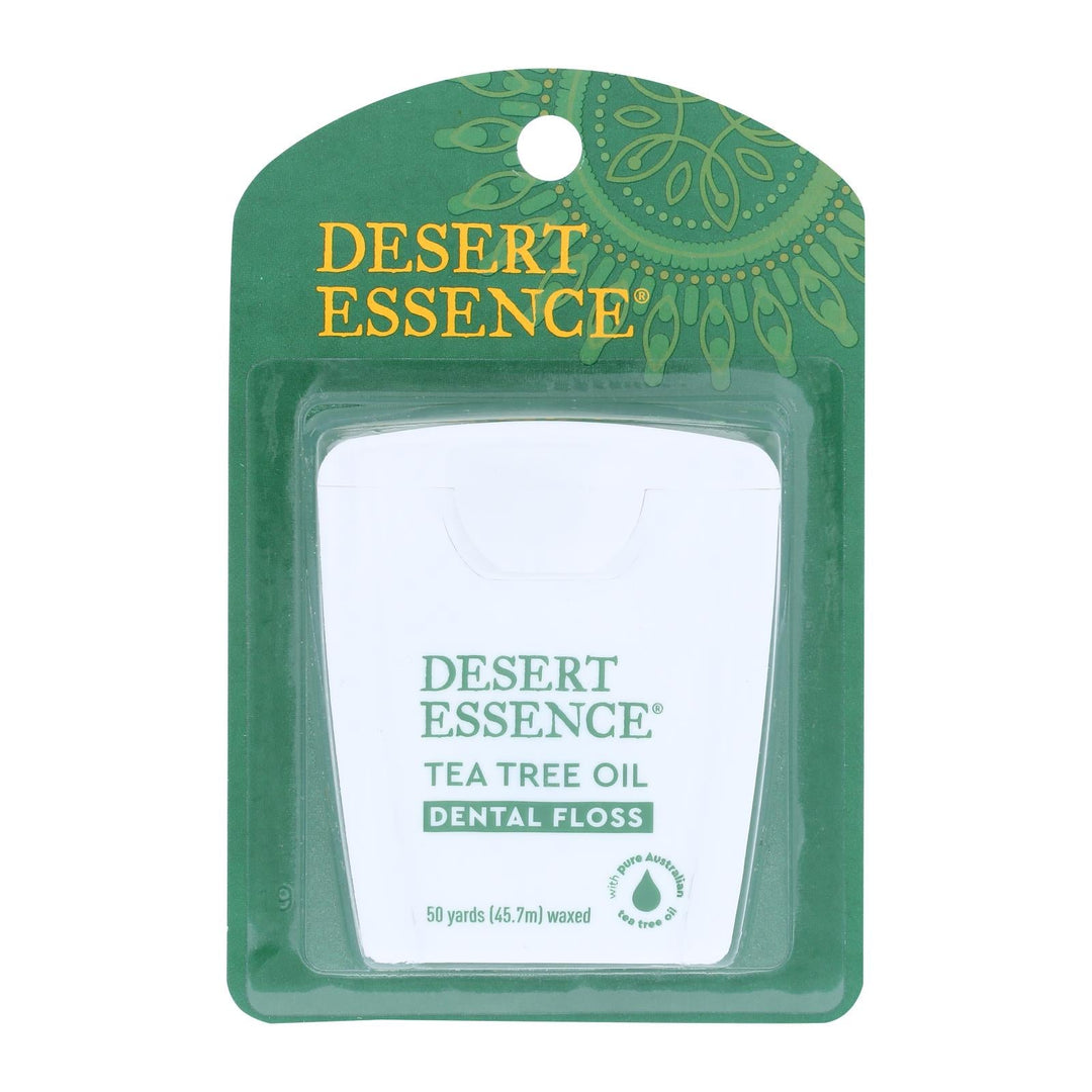 Desert Essence - Dental Floss Tea Tree Oil - 50 Yds - Case Of 6 - Maras Green