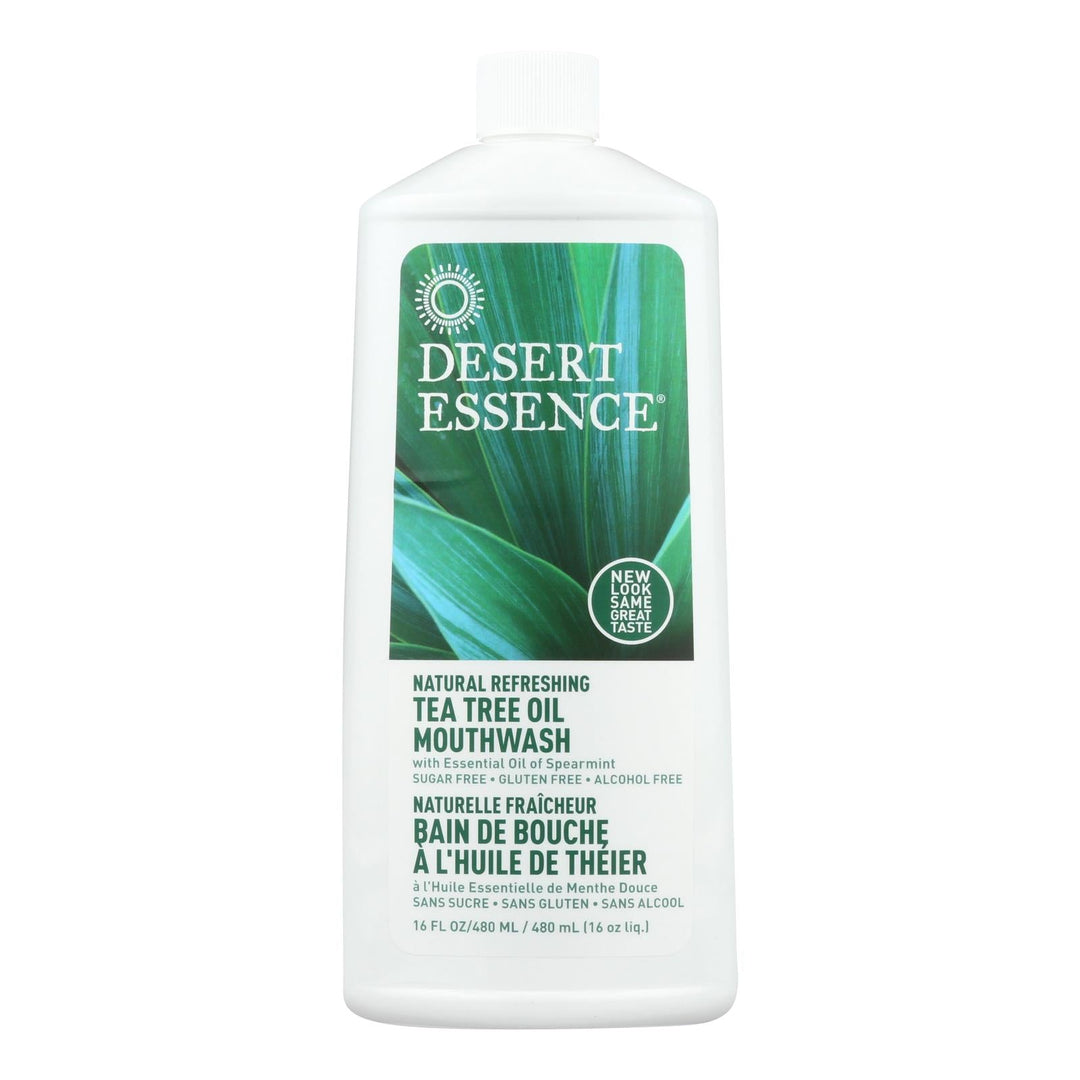 Desert Essence - Natural Refreshing Tea Tree Oil Mouthwash - 16 Fl Oz - Maras Green