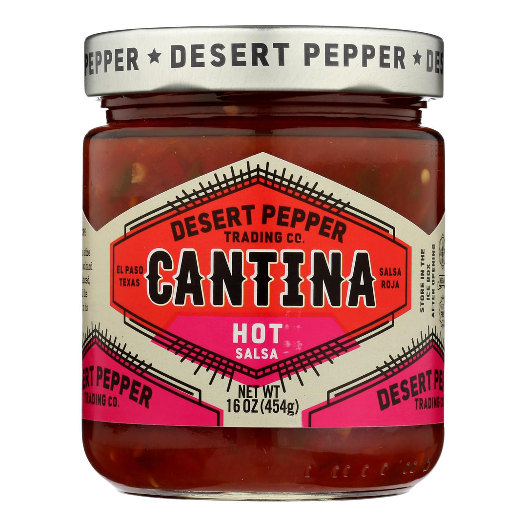 Desert Pepper Trading Cantina Salsa - Hot Red - Case Of 6 - 16 Oz - Maras Green