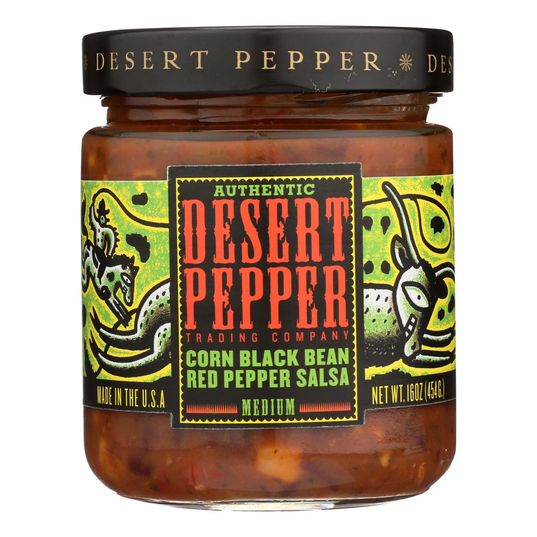 Desert Pepper Trading - Medium Corn Black Bean Red Pepper Salsa - Case Of 6 - 16 Oz. - Maras Green