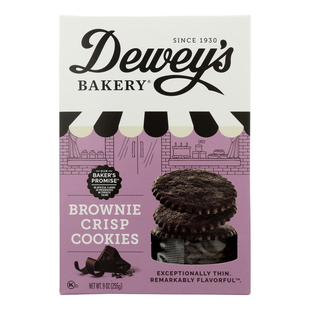Deweys Bakery - Cookies Brownie Crisp - Case Of 6 - 9 Oz - Maras Green
