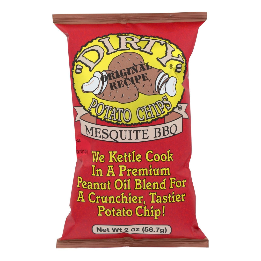Dirty Chips - Potato Chips - Mesquite Bbq - Case Of 25 - 2 Oz. - Maras Green