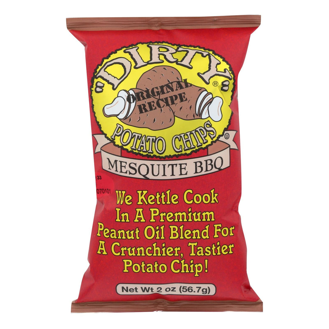 Dirty Chips - Potato Chips - Mesquite Bbq - Case Of 25 - 2 Oz. - Maras Green