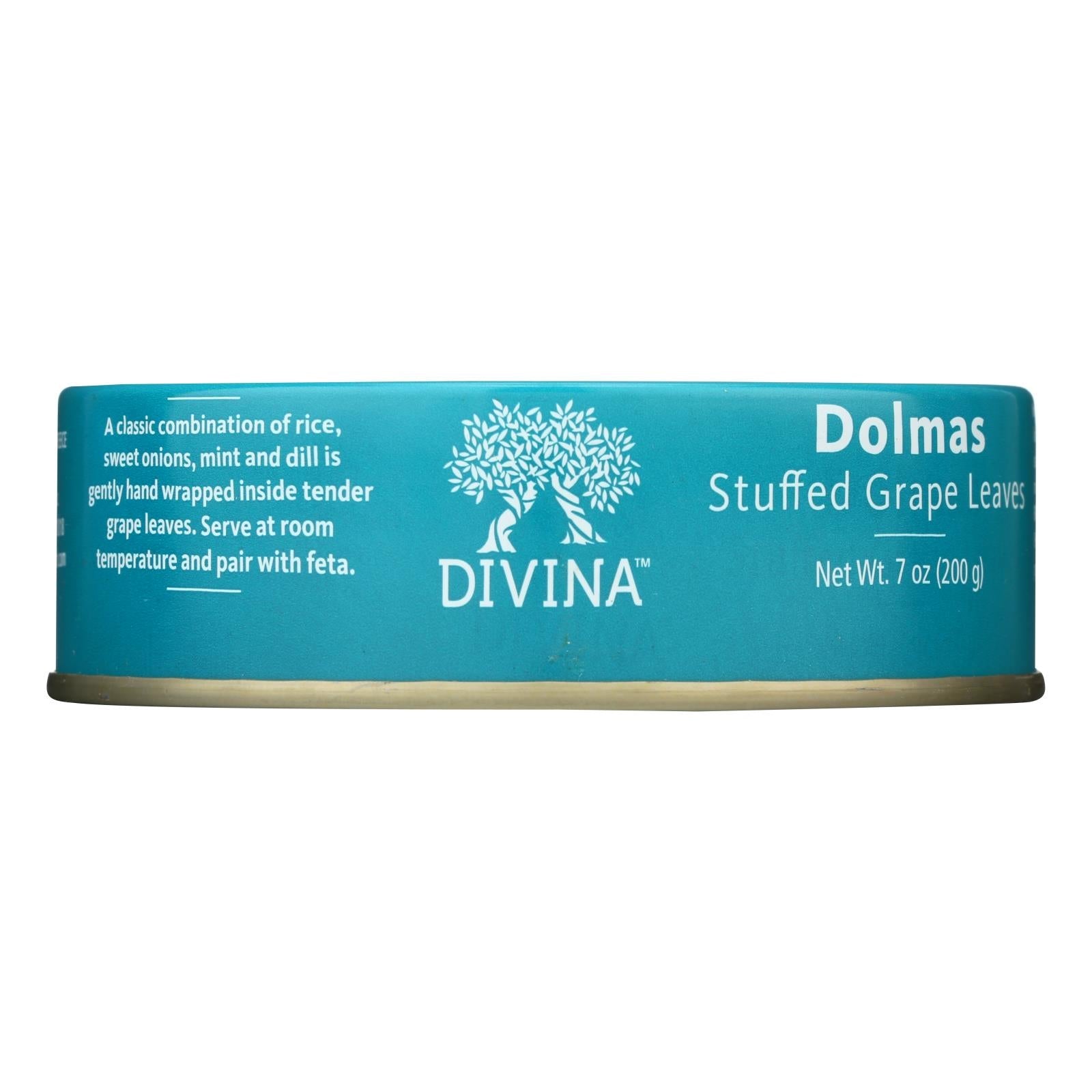 Divina - Dolmas Stuffed Grape Leaves - Case Of 12 - 7 Oz. - Maras Green