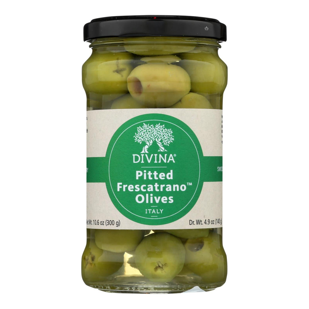 Divina - Olives Pitted Frescatrano - Case Of 6 - 4.9 Oz - Maras Green