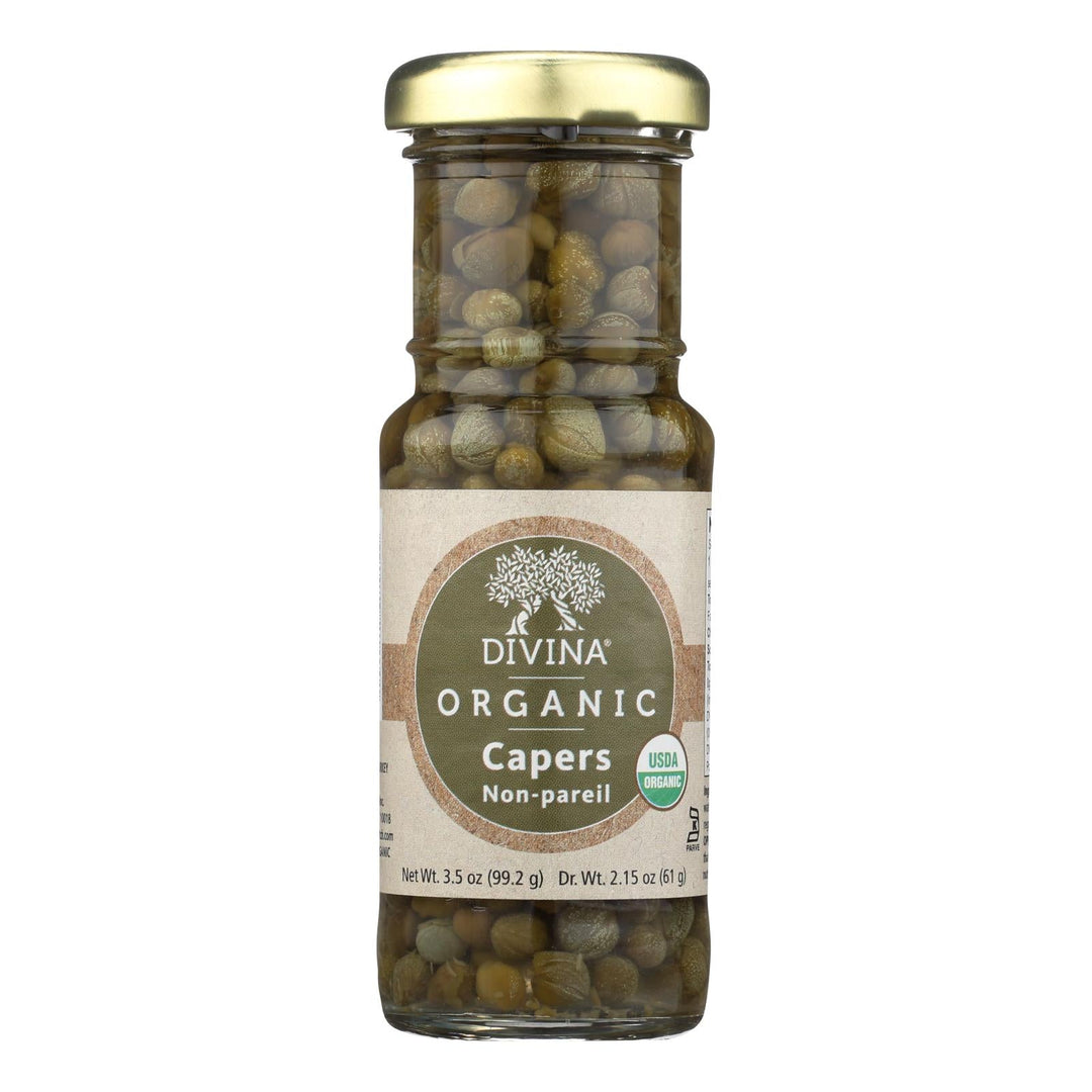 Divina Organic Capers - Case Of 12 - 3.5 Oz - Maras Green