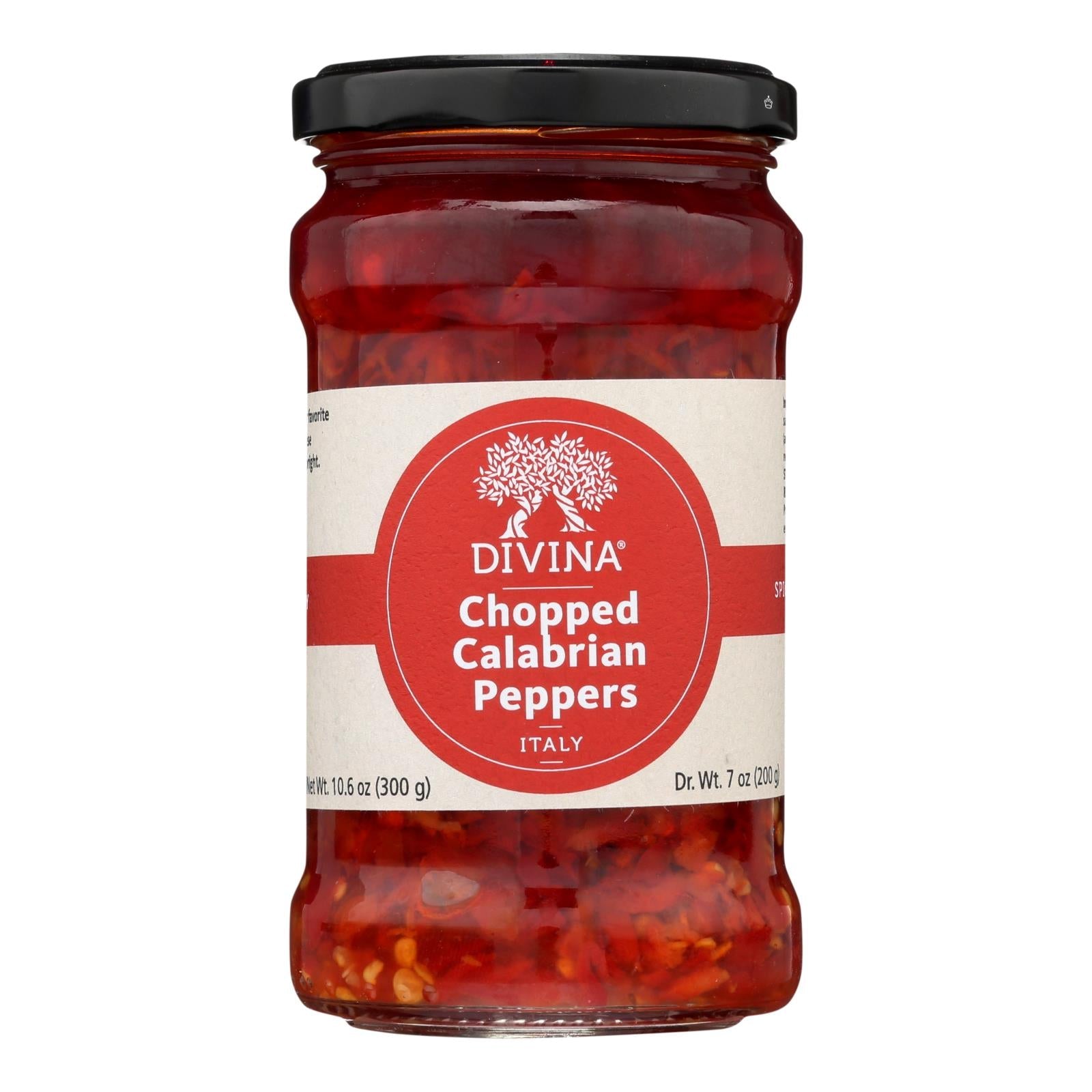 Divina - Peppers Chopd Calabrian - Case Of 6 - 10.6 Oz - Maras Green