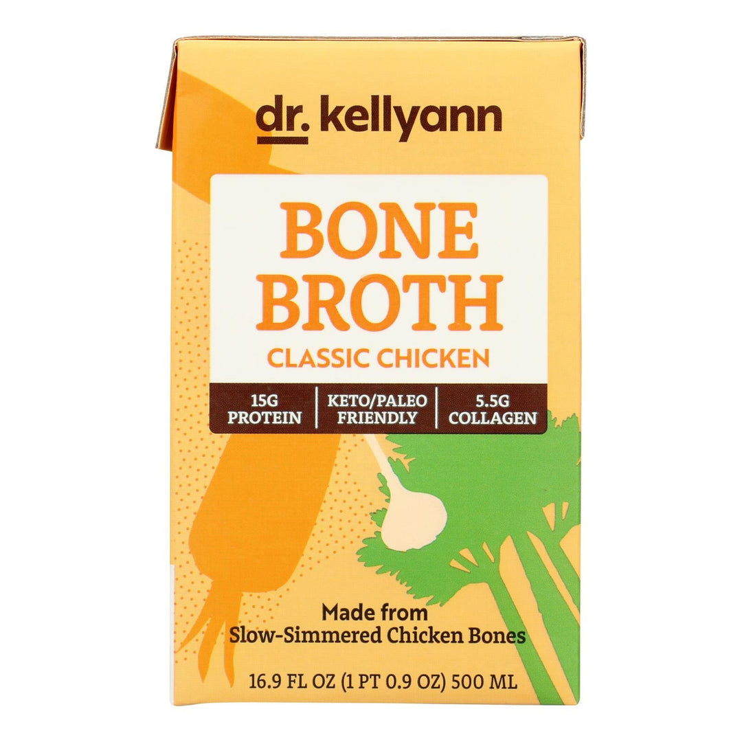 Dr. Kellyann - Bone Broth Classic Chicken - Case Of 6 - 16.9 Fz - Maras Green