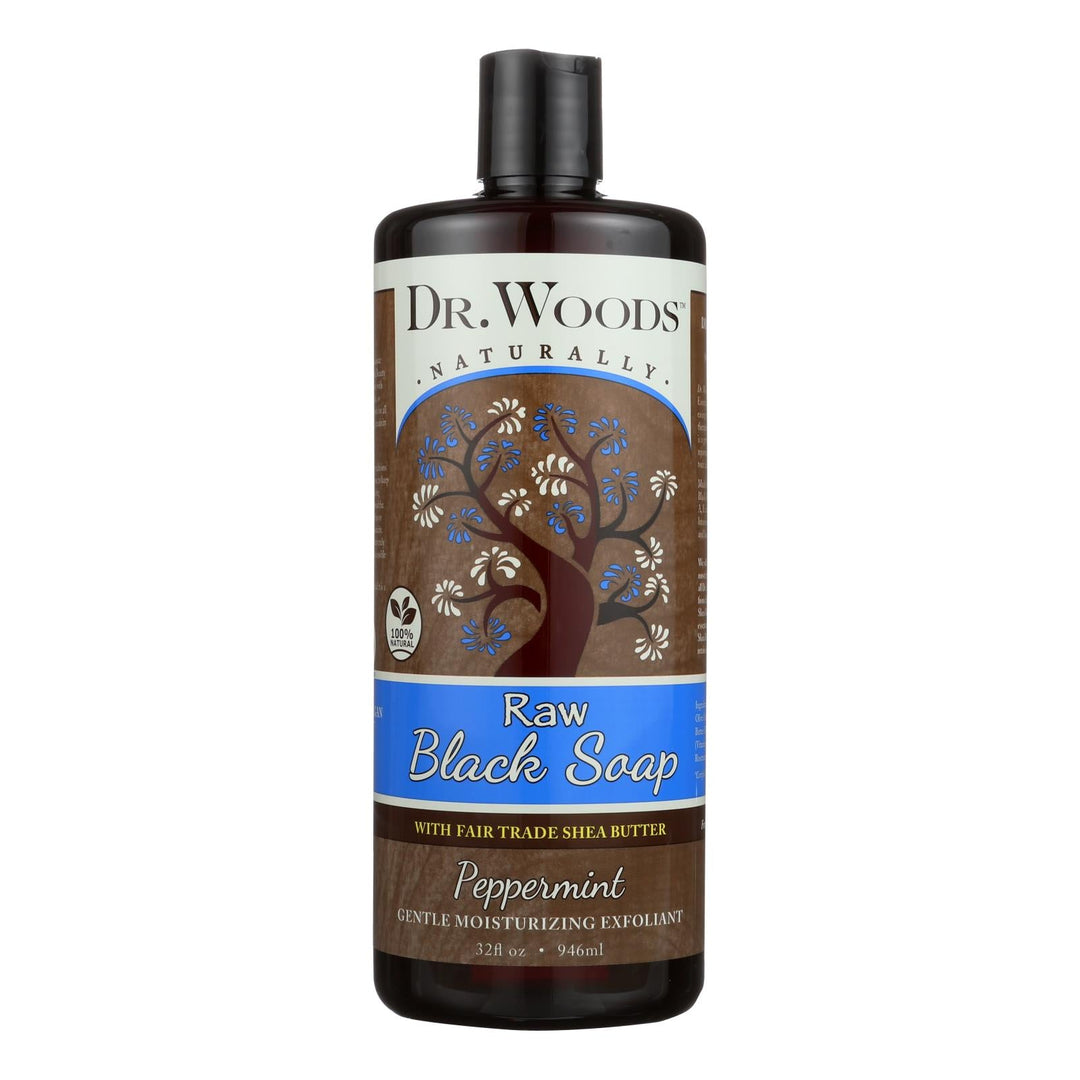 Dr. Woods Naturals Black Soap - Shea Vision - Peppermint - 32 Oz - Maras Green