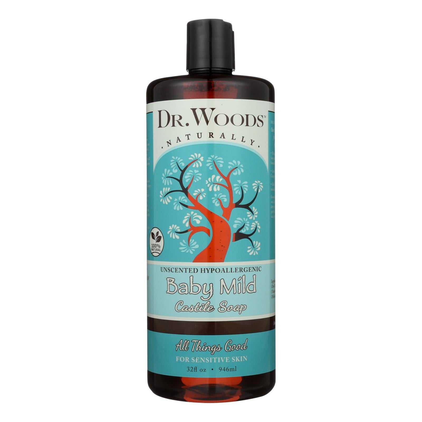 Dr. Woods Naturals Castile Soap - Baby Mild - Case Of 1 - 32 Oz. - Maras Green