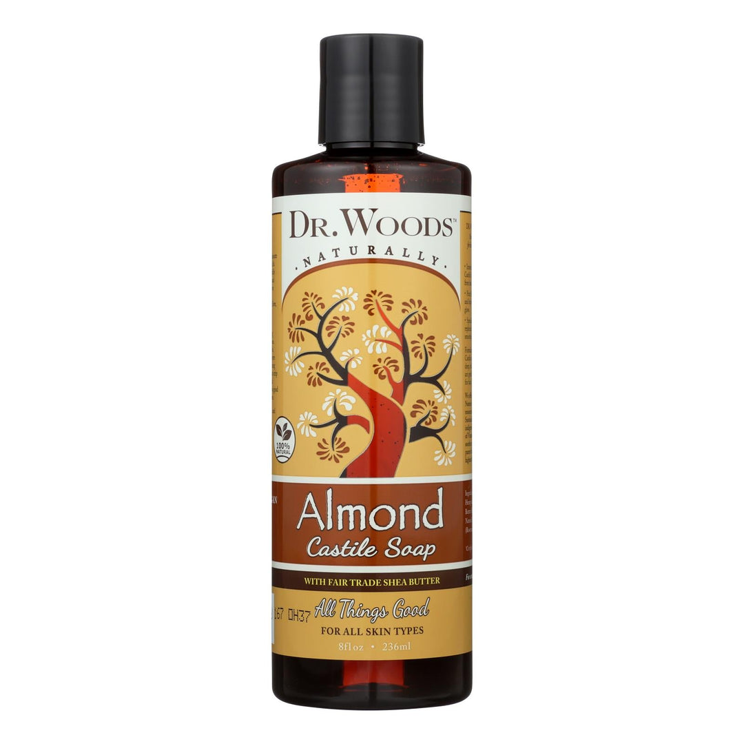 Dr. Woods Shea Vision Pure Castile Soap Almond With Organic Shea Butter - 8 Fl Oz - Maras Green