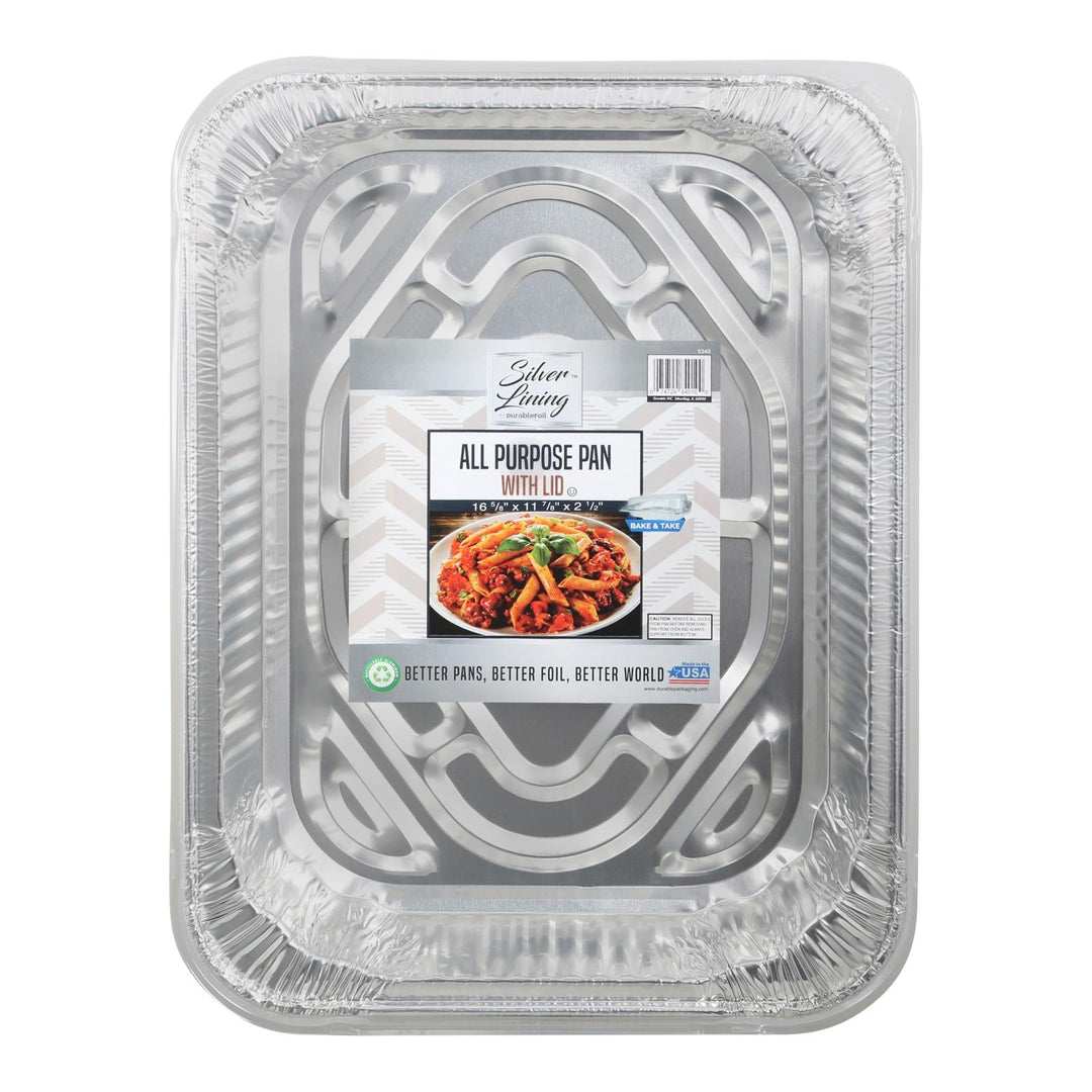 Durable Foil - Alum Pan All Prps Lid - Case Of 12 - 1 Ct - Maras Green