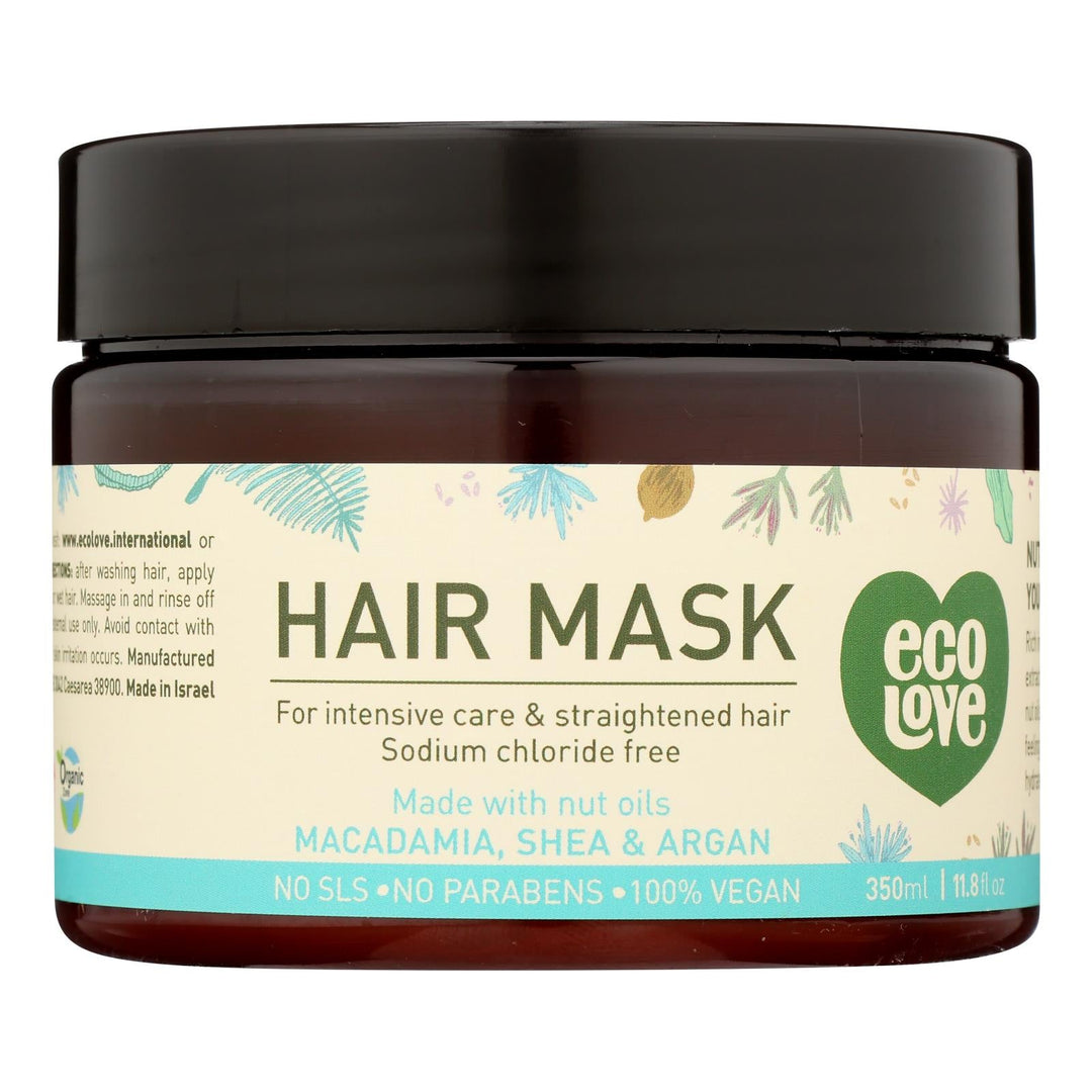 Ecolove - Mask Nut Int Cr Strt Hair - 1 Each - 11.8 Oz - Maras Green
