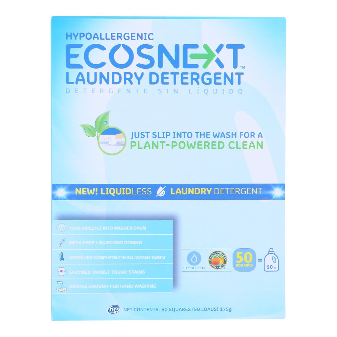 Ecosnext - Laundry Det Free & Clear - Case Of 10 - 50 Ct - Maras Green