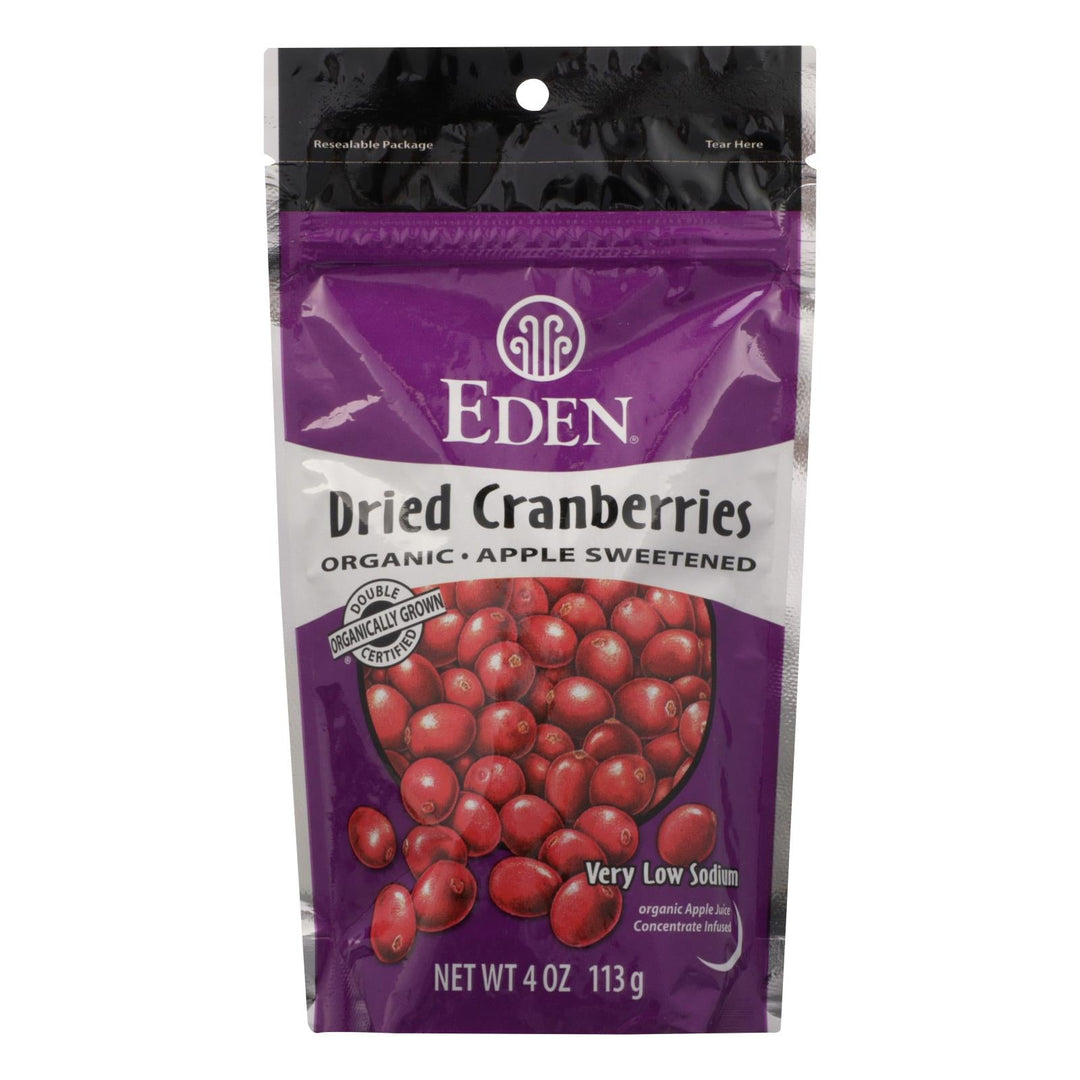 Eden Foods Eden Organic Dried Cranberries Apple Sweetened - Case Of 15 - 4 Oz - Maras Green