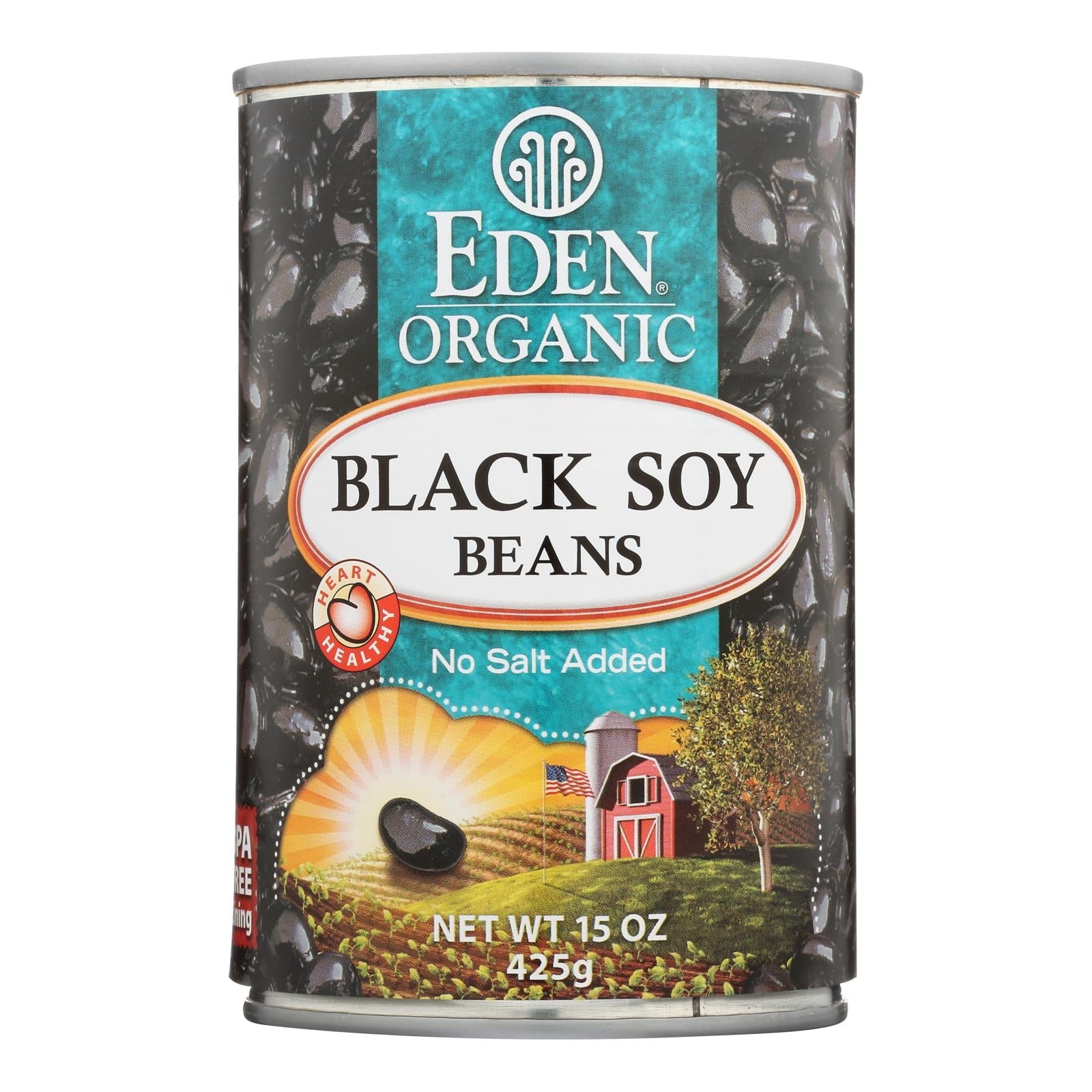 Eden Foods Organic Black Soy Beans - Case Of 12 - 15 Oz. - Maras Green