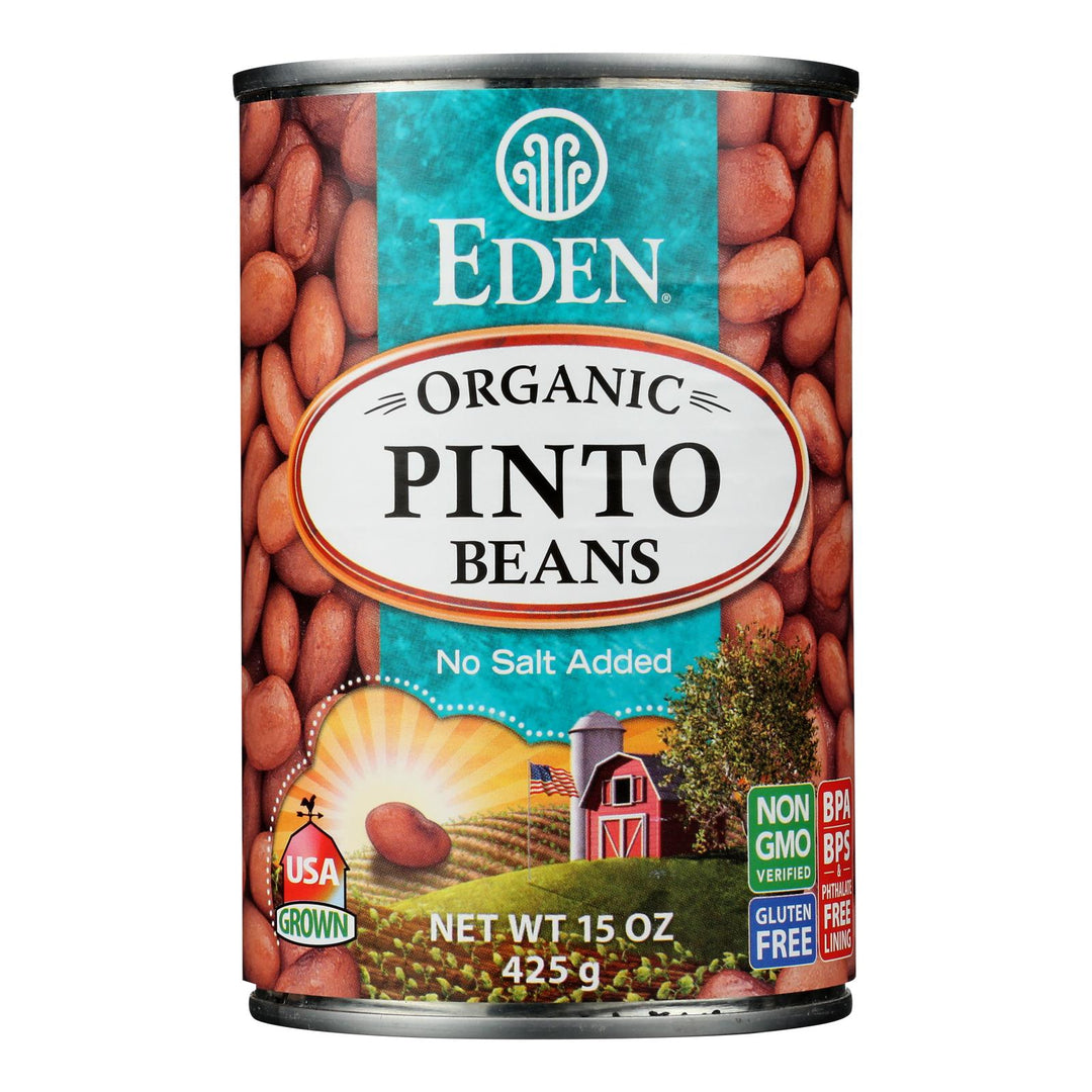 Eden Foods Organic Pinto Beans - Case Of 12 - 15 Oz. - Maras Green