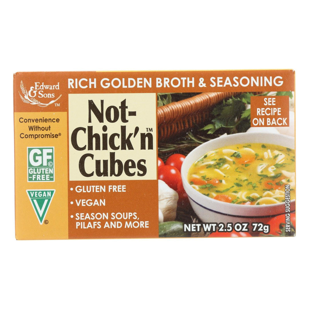 Edwards And Sons Natural Bouillon Cubes - Not Chick N - 2.5 Oz - Case Of 12 - Maras Green