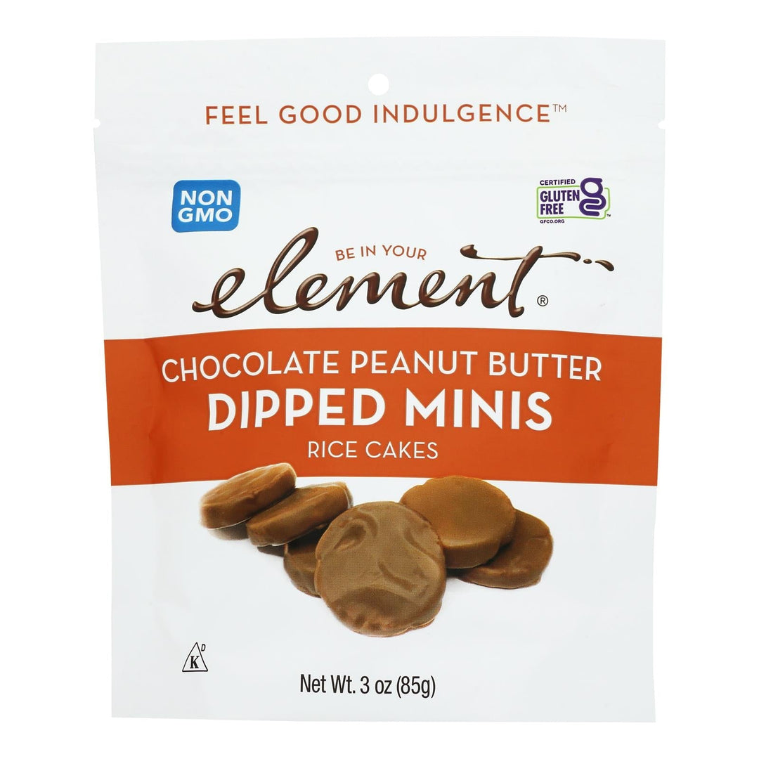 Element - Rice Cake Minis Chocolate Peanut Butter - Case Of 8 - 3 Oz - Maras Green