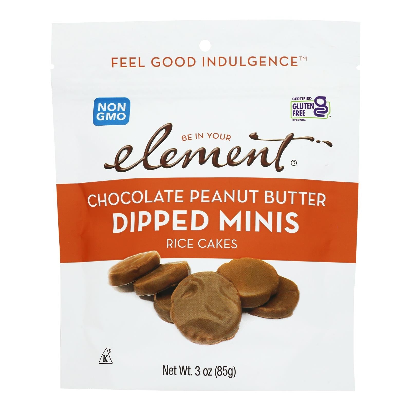 Element - Rice Cake Minis Chocolate Peanut Butter - Case Of 8 - 3 Oz - Maras Green