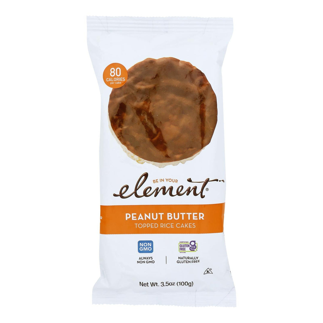 Element - Rice Cake Peanut Bttr Top - Case Of 6 - 3.5 Oz - Maras Green