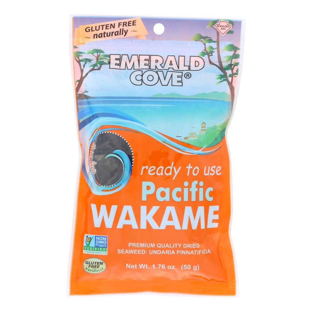 Emerald Cove Sea Vegetables - Pacific Wakame - Silver Grade - Ready To Use - 1.76 Oz - Case Of 6 - Maras Green