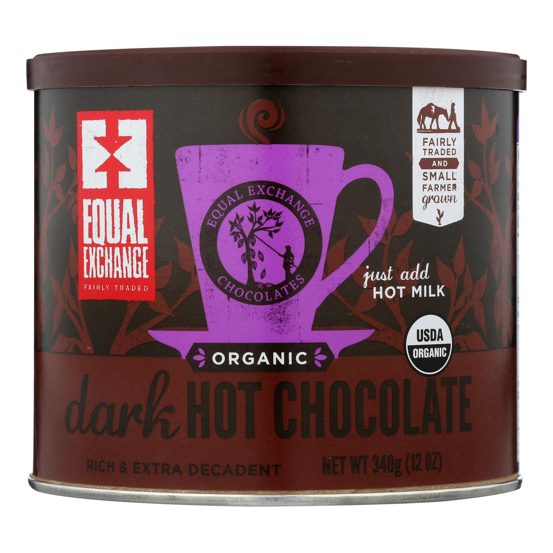 Equal Exchange Hot Chocolate - Organic - Dark - Case Of 6 - 12 Oz - Maras Green
