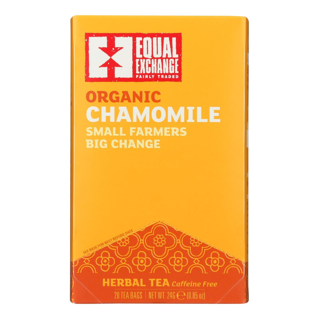 Equal Exchange Organic Chamomile Tea - Chamomile Tea - Case Of 6 - 20 Bags - Maras Green