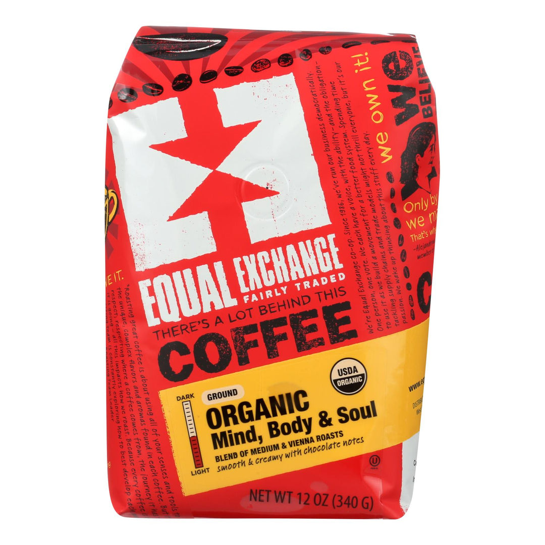 Equal Exchange Organic Drip Coffee - Mind Body And Soul - Case Of 6 - 12 Oz. - Maras Green