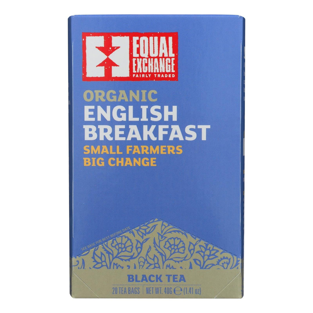Equal Exchange Organic English Breakfast Tea - English Breakfast Tea - Case Of 6 - 20 Bags - Maras Green