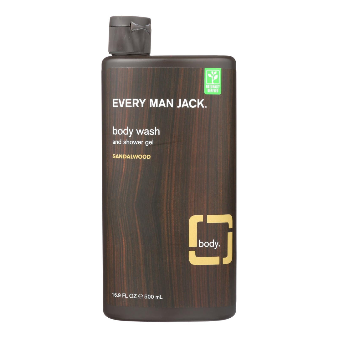Every Man Jack Body Wash Sandalwood - Case Of 16.9 - 16.9 Fl Oz. - Maras Green