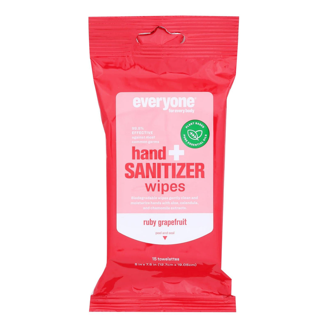 Everyone - Hnd Sntzr Wps Ruby Grapefruit - Case Of 6 - 15 Ct - Maras Green