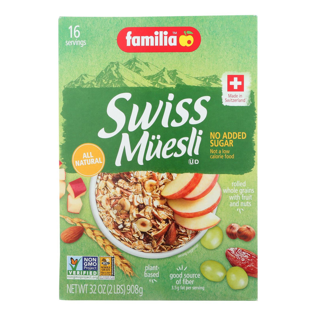 Familia - Muesli Swiss No Add Sugar - Case Of 6 - 29 Oz - Maras Green