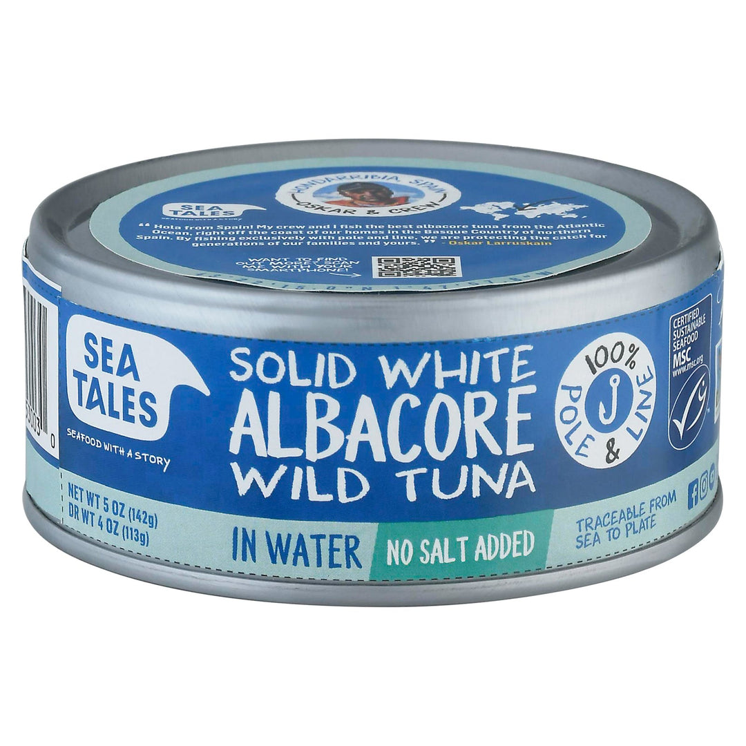 Fish Tales - Tuna Albacore In Water - Case Of 12 - 5 Oz - Maras Green