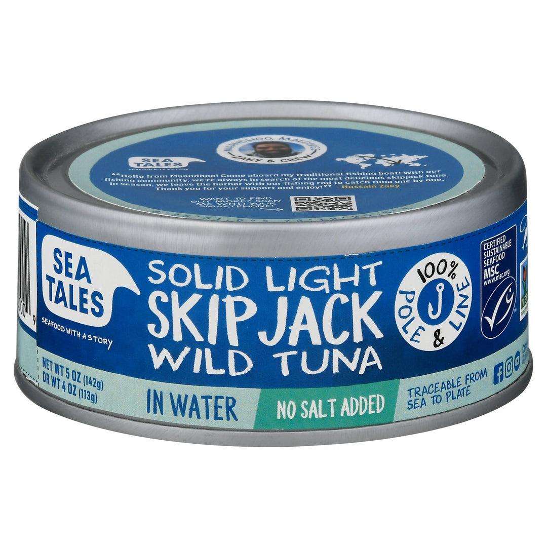 Fish Tales - Tuna Skipjck In Water - Case Of 12 - 5 Oz - Maras Green