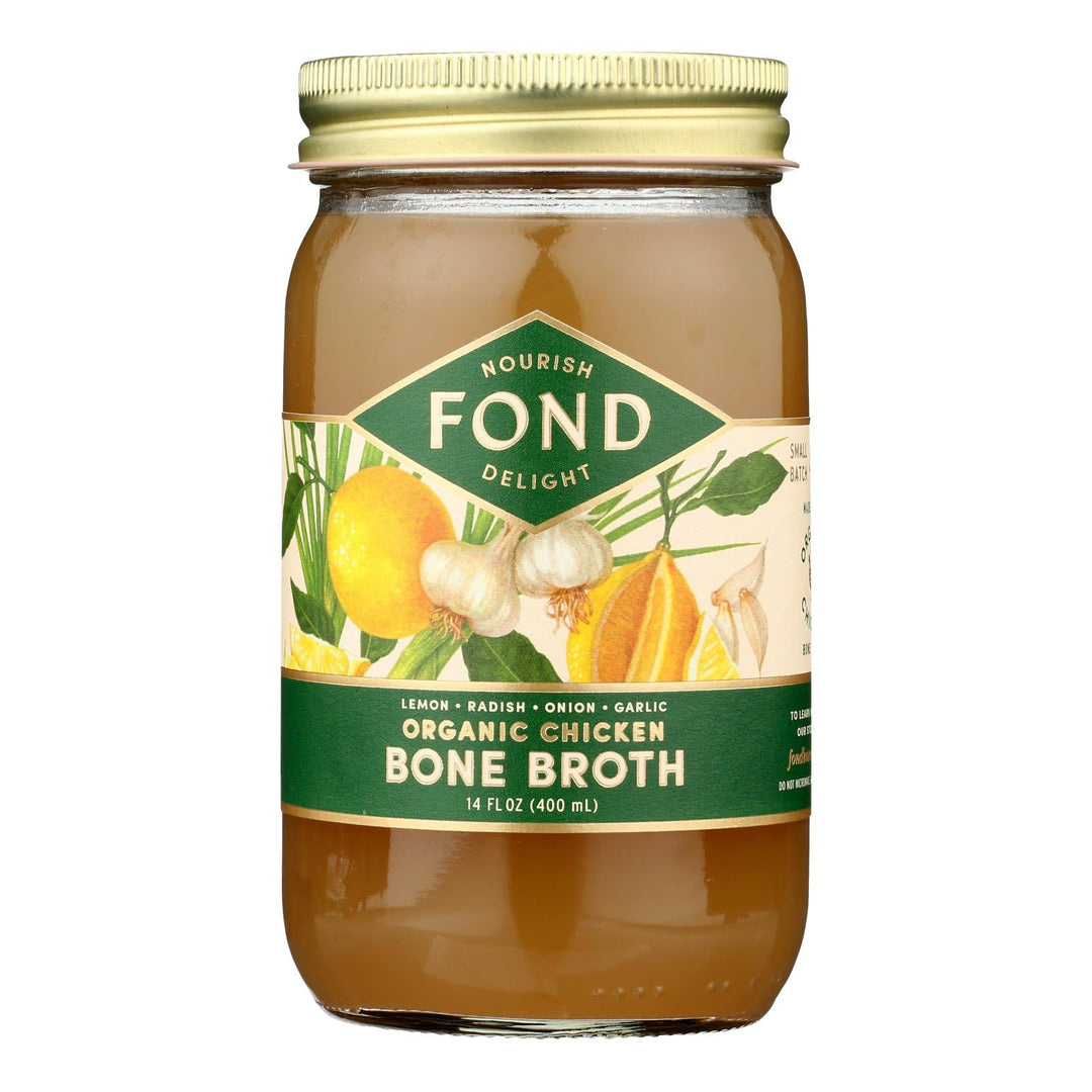 Fond Bone Broth - Bne Brth Sprng Cln Lm - Case Of 4 - 14 Fz - Maras Green
