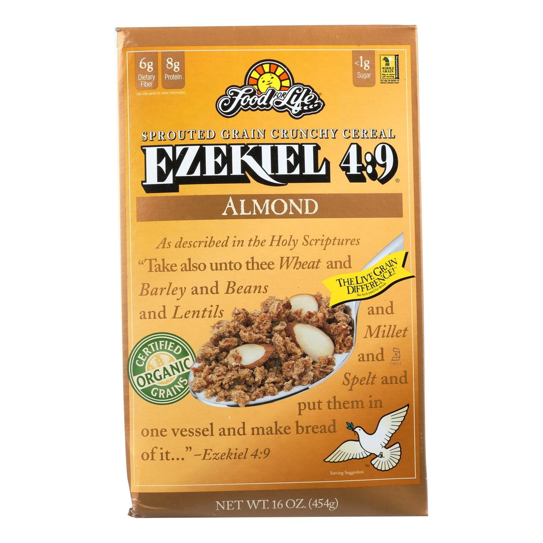Food For Life Baking Co. Cereal - Organic - Ezekiel 4 - 9 - Sprouted Whole Grain - Almond - 16 Oz - Case Of 6 - Maras Green