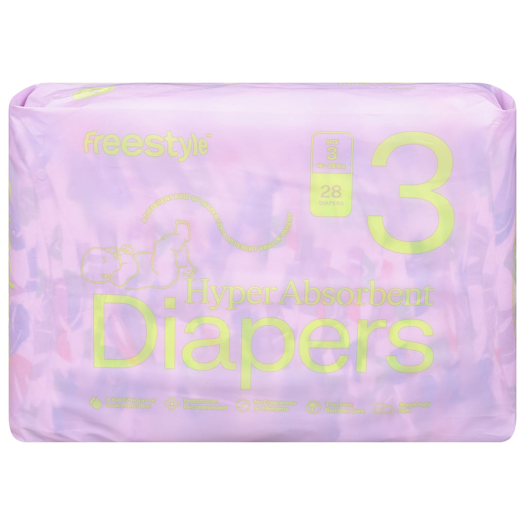 Freestyle - Diapers Baby Size 3 - Case Of 6 - 28 Ct - Maras Green