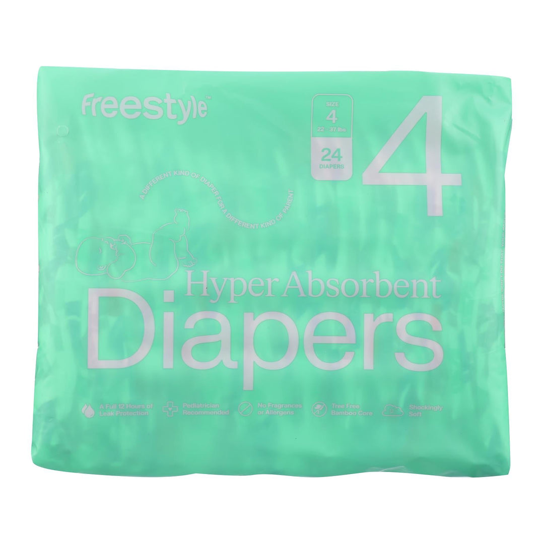 Freestyle - Diapers Baby Size 4 - Case Of 6 - 24 Ct - Maras Green