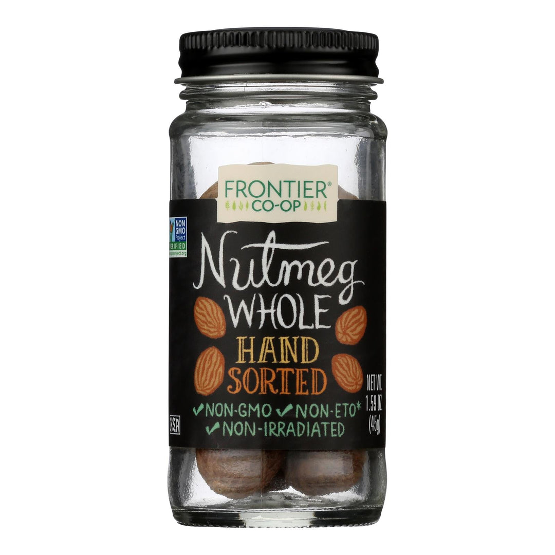 Frontier Natural Products Coop - Whole Nutmeg Hand Sorted - 1 Each - 1.59 Oz - Maras Green