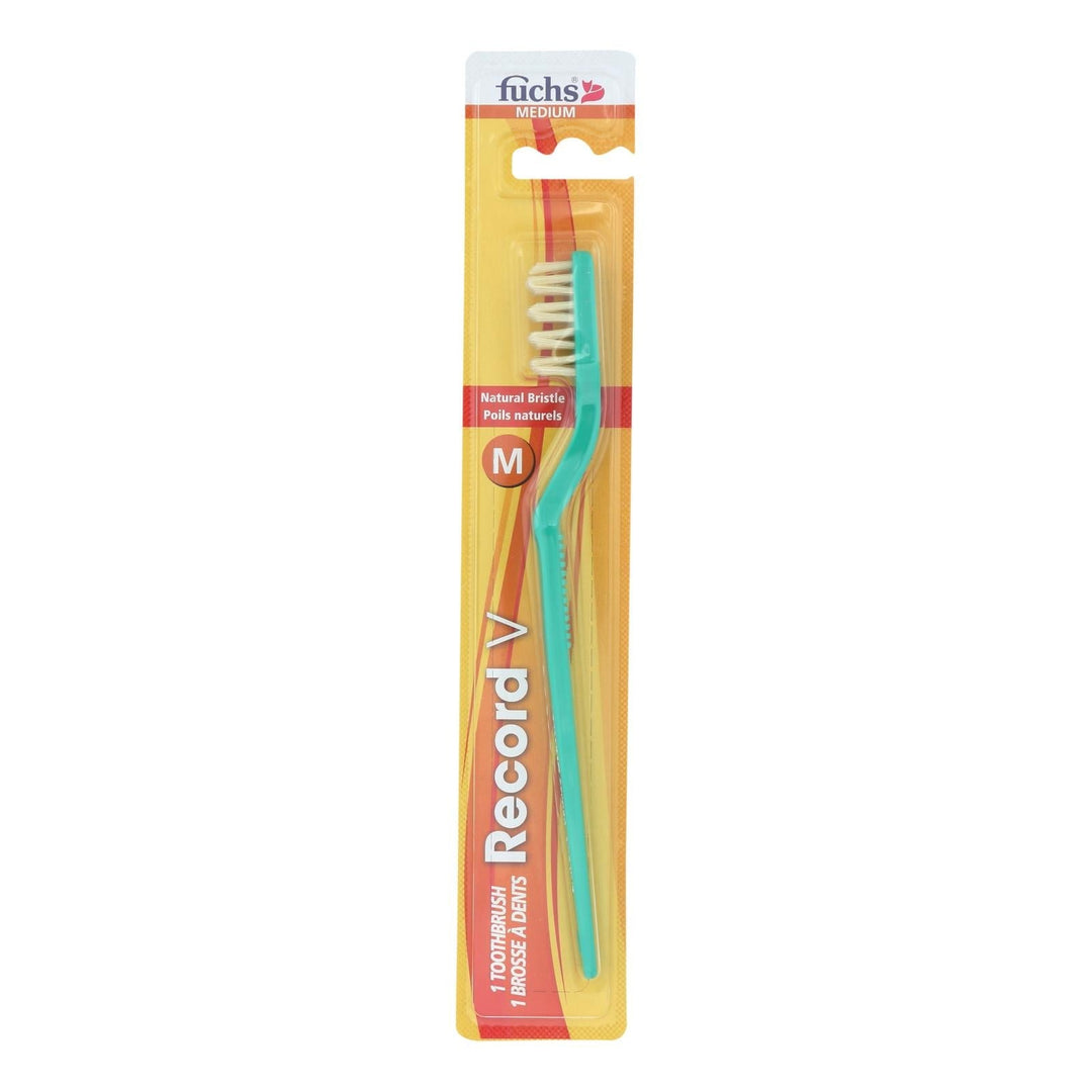 Fuchs Natural Bristle Toothbrush - Case Of 12 - Ct - Maras Green
