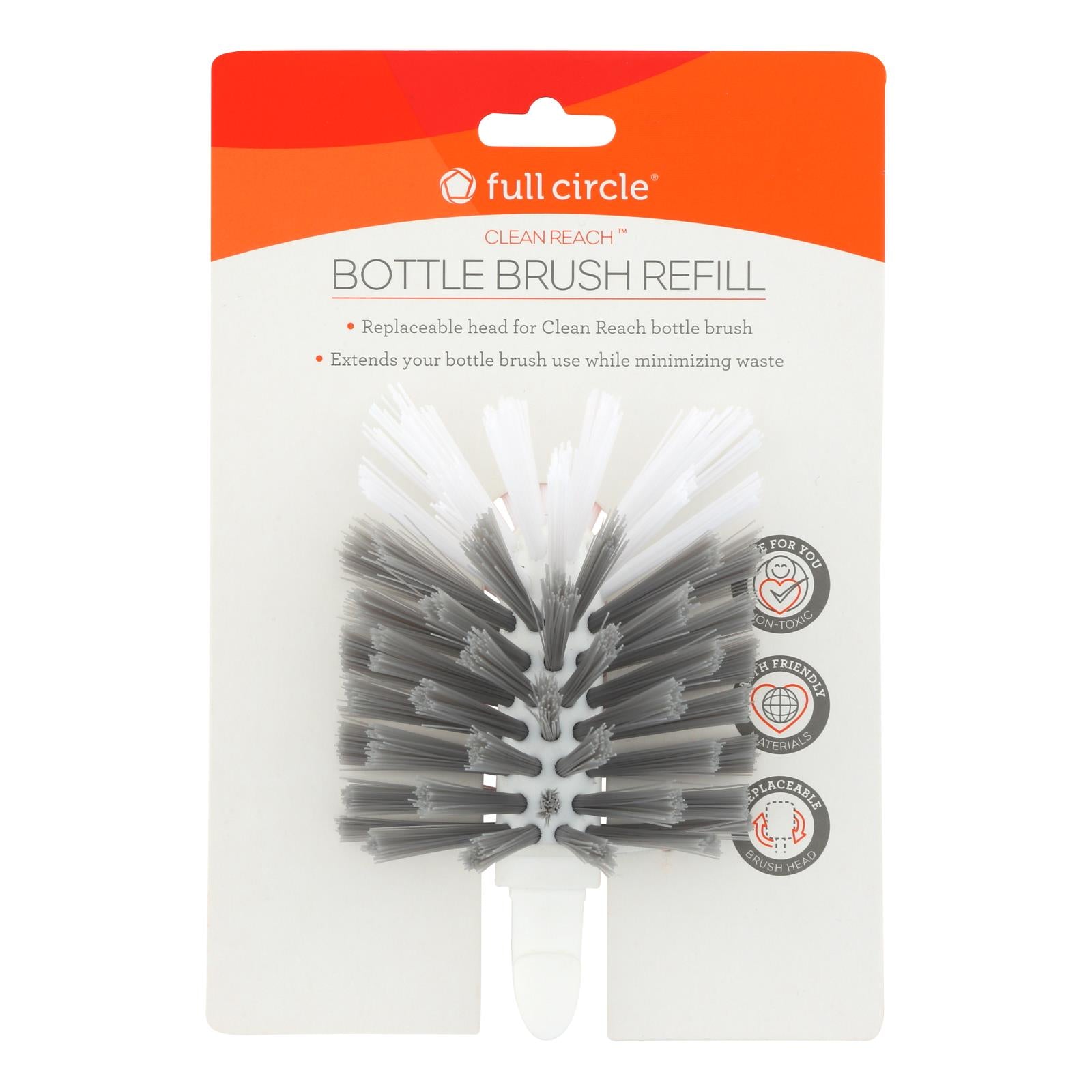 Full Circle Home - Cln Reach Bottle Brush Refill - Case Of 6 - 1 Ct - Maras Green